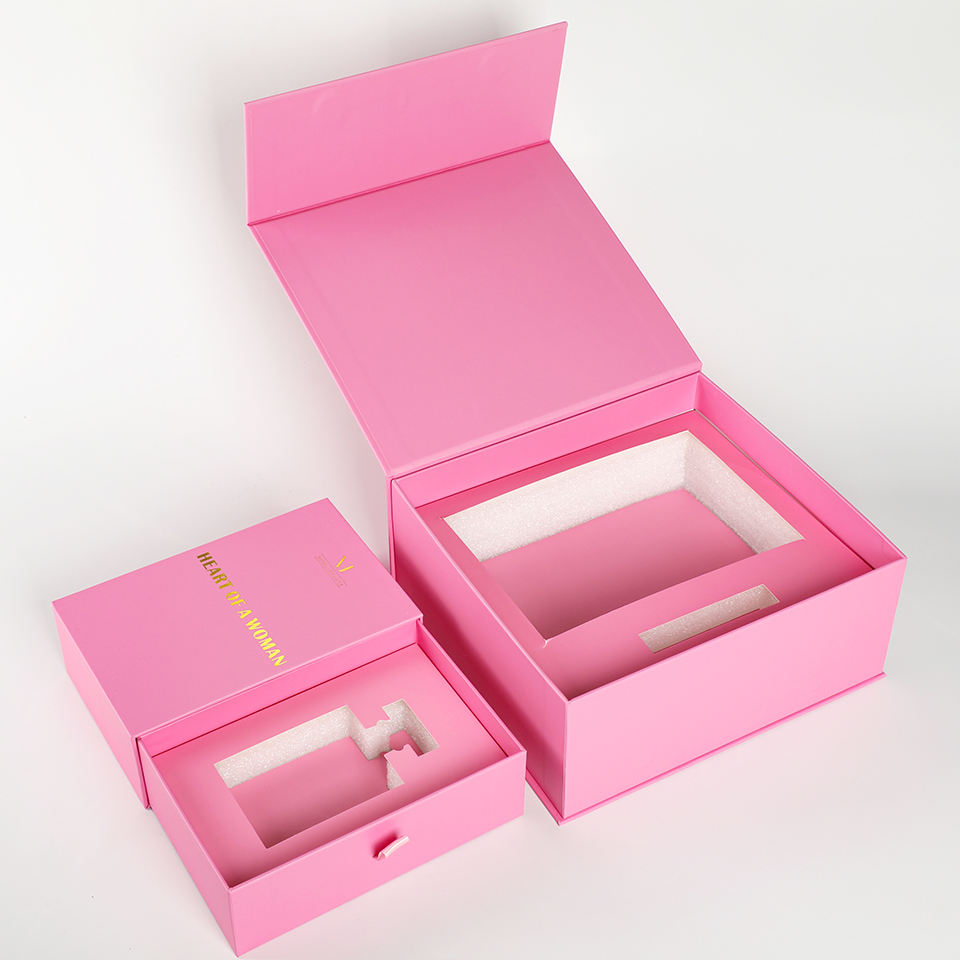 Luxury Skincare Gift Box - Rosa di lusso personalizzato con inserto