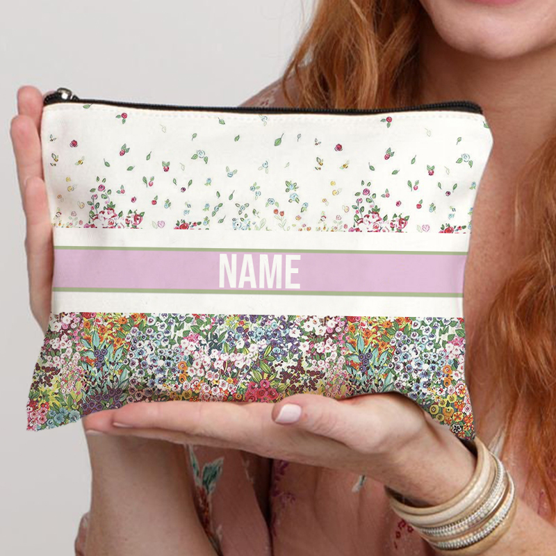 Luxury Skincare Women - Borsa cosmetica con nome personalizzato borsa